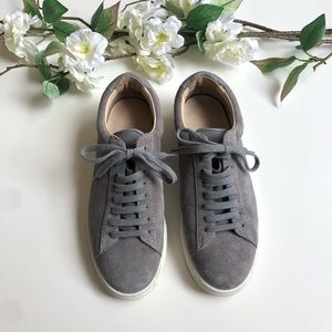 Zespa Grey Suede Leather Sneakers